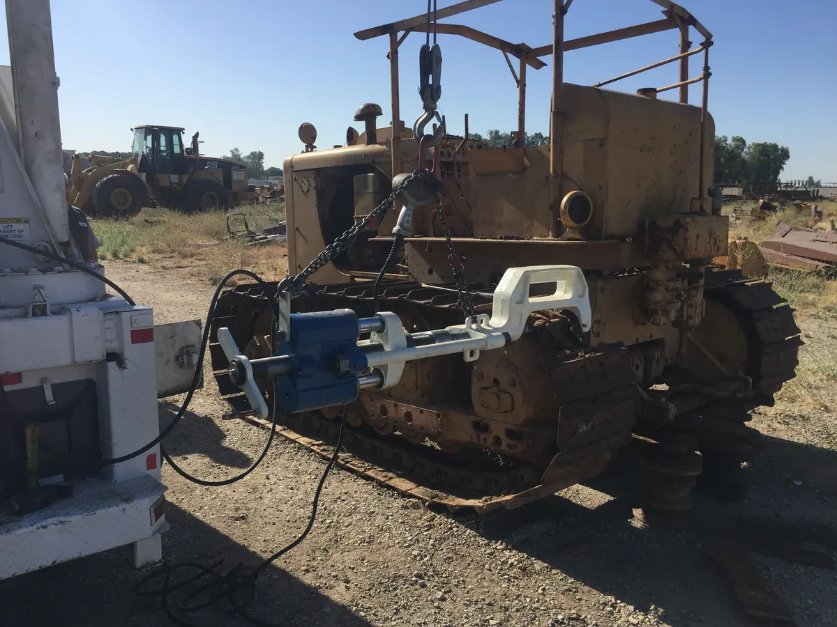Fresno Tractor field service truck working on equipment in the field